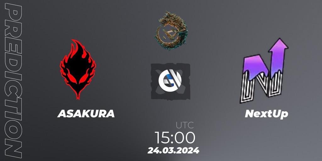 Pronósticos ASAKURA - NextUp. 24.03.24. PGL Wallachia Season 1: Eastern Europe Open Qualifier #2 - Dota 2
