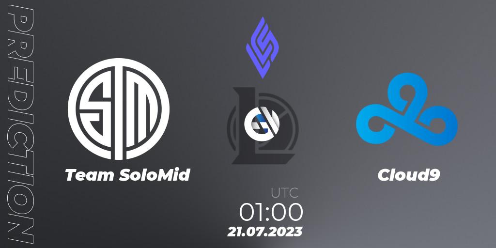 Pronósticos Team SoloMid - Cloud9. 21.07.23. LCS Summer 2023 - Group Stage - LoL