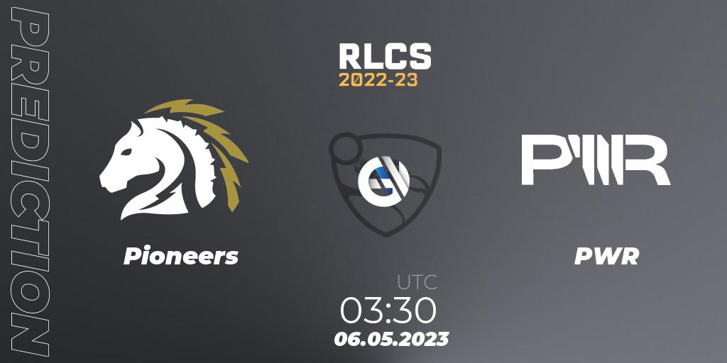 Pronósticos Pioneers - PWR. 06.05.2023 at 03:30. RLCS 2022-23 - Spring: Oceania Regional 1 - Spring Open - Rocket League