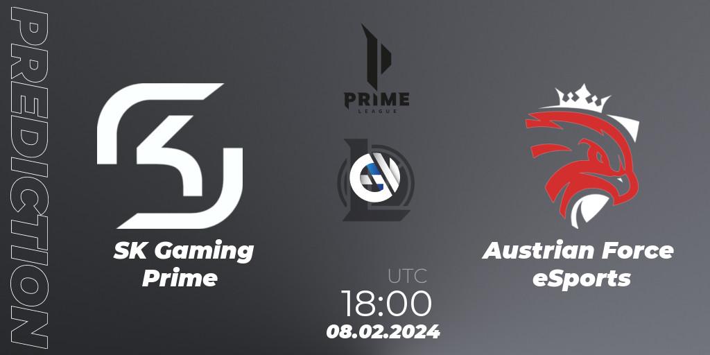 Pronósticos SK Gaming Prime - Austrian Force eSports. 08.02.24. Prime League Spring 2024 - Group Stage - LoL