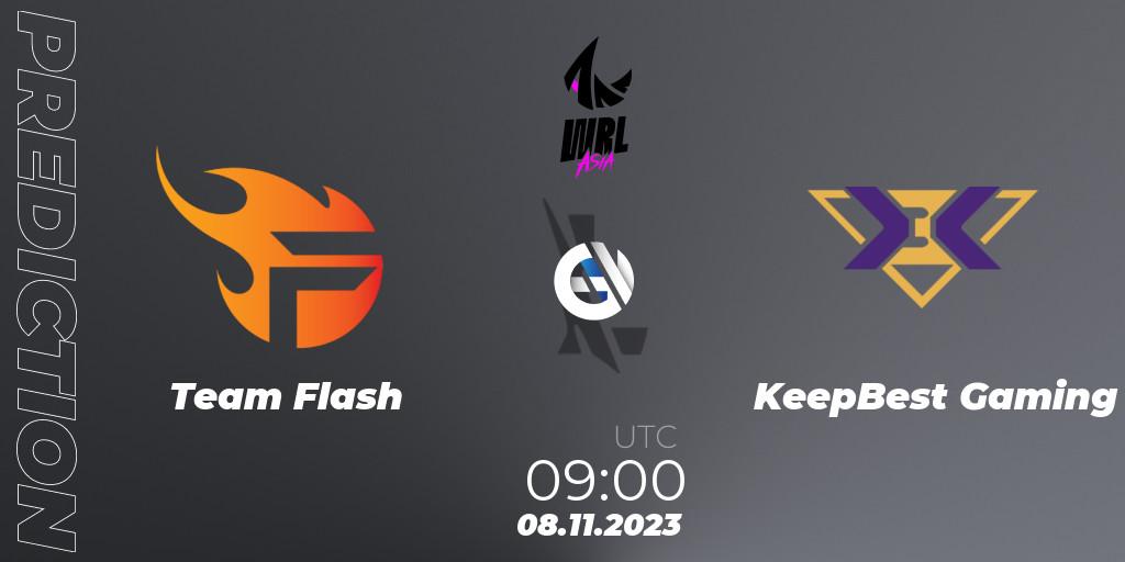 Pronósticos Team Flash - KeepBest Gaming. 08.11.2023 at 09:15. WRL Asia 2023 - Season 2 - Regular Season - Wild Rift