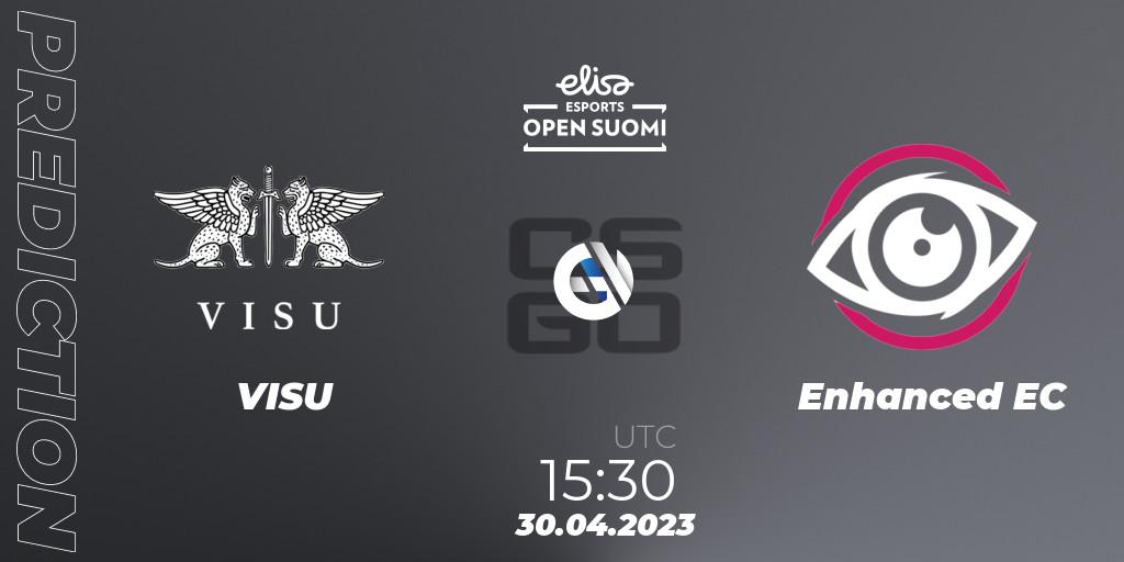 Pronósticos VISU - Enhanced EC. 30.04.2023 at 15:30. Elisa Open Suomi Season 5 - Counter-Strike (CS2)