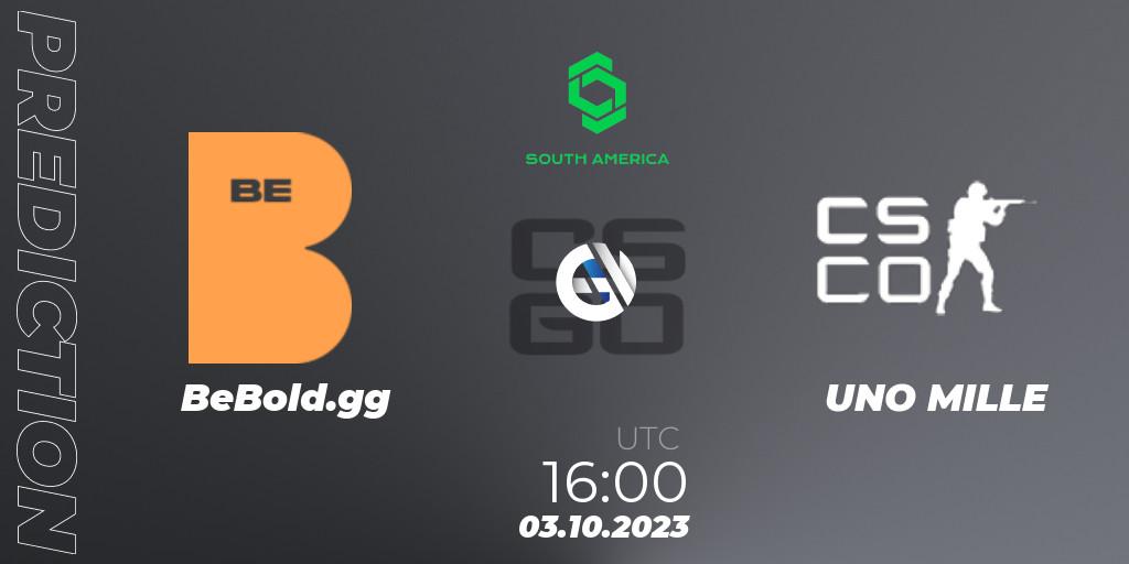 Pronósticos BeBold.gg - UNO MILLE. 03.10.2023 at 16:00. CCT South America Series #12 - Counter-Strike (CS2)