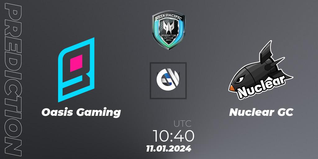 Pronósticos Oasis Gaming - Nuclear GC. 11.01.24. Asia Pacific Predator League 2024 - VALORANT