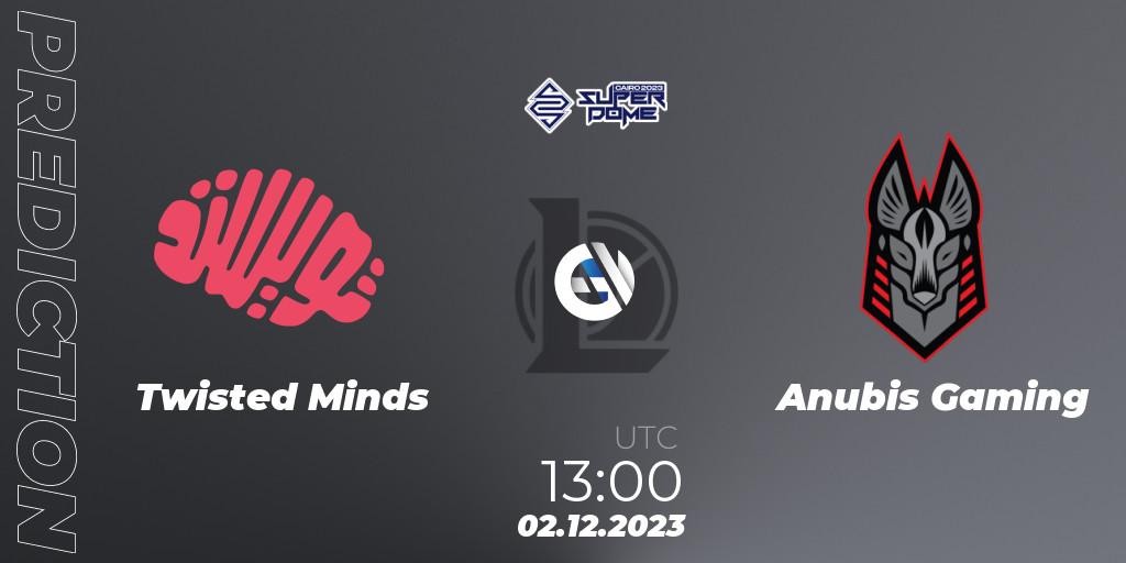 Pronósticos Twisted Minds - Anubis Gaming. 02.12.2023 at 13:00. Superdome 2023 - Egypt - LoL