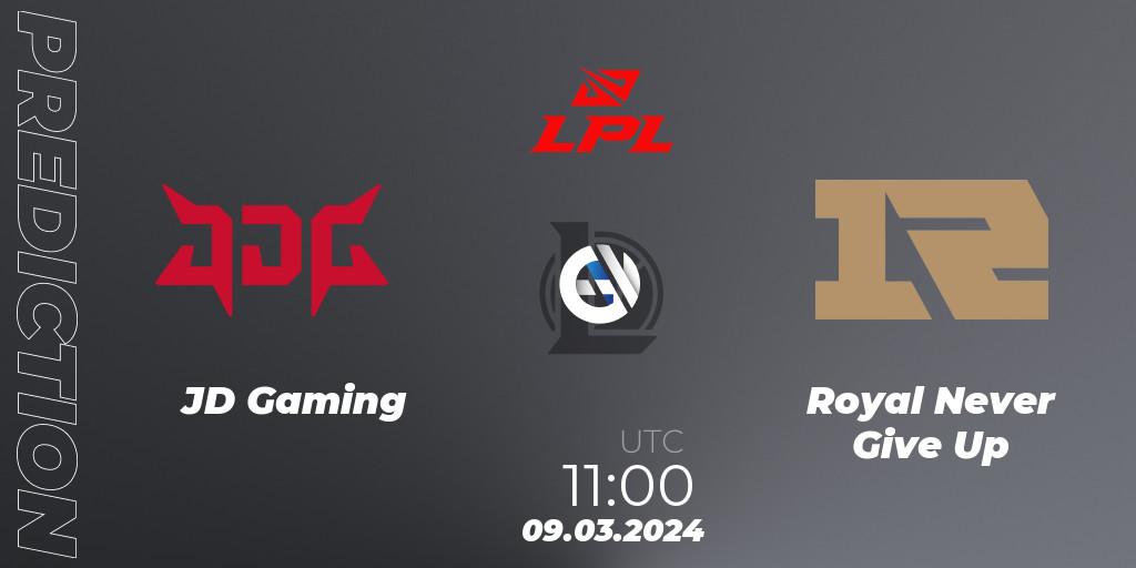 Pronósticos JD Gaming - Royal Never Give Up. 09.03.24. LPL Spring 2024 - Group Stage - LoL