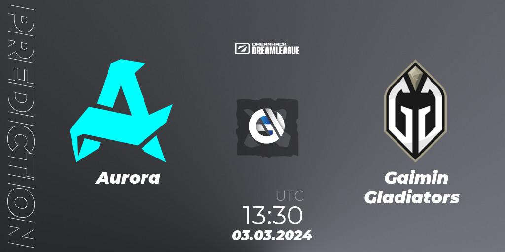 Pronósticos Aurora - Gaimin Gladiators. 03.03.24. DreamLeague Season 22 - Dota 2