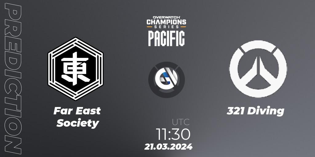Pronósticos Far East Society - 321 Diving. 21.03.24. Overwatch Champions Series 2024 - Stage 1 Pacific - Overwatch