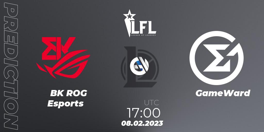 Pronósticos BK ROG Esports - GameWard. 08.02.23. LFL Spring 2023 - Group Stage - LoL
