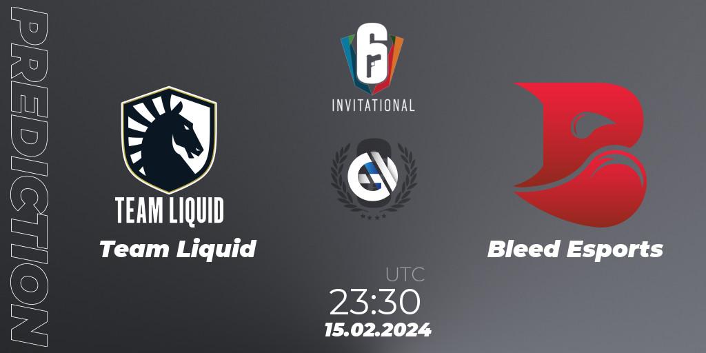 Pronósticos Team Liquid - Bleed Esports. 15.02.24. Six Invitational 2024 - Group Stage - Rainbow Six