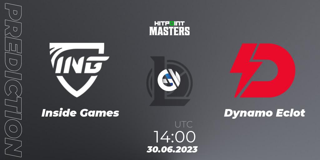 Pronósticos Inside Games - Dynamo Eclot. 30.06.2023 at 14:30. Hitpoint Masters Summer 2023 - Group Stage - LoL