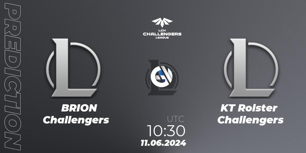 Pronósticos BRION Challengers - KT Rolster Challengers. 11.06.2024 at 10:30. LCK Challengers League 2024 Summer - Group Stage - LoL