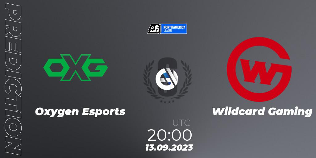 Pronósticos Oxygen Esports - Wildcard Gaming. 13.09.2023 at 20:00. North America League 2023 - Stage 2 - Rainbow Six