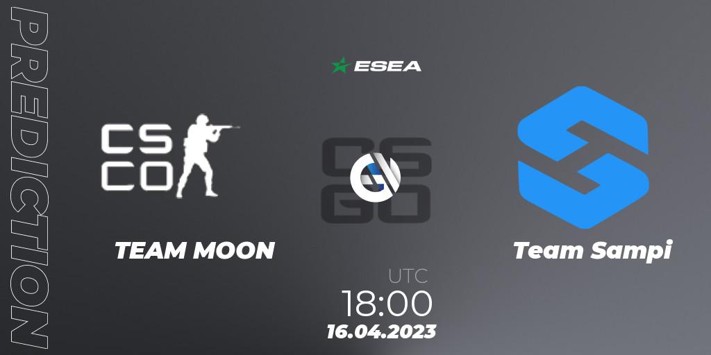 Pronósticos TEAM MOON - Team Sampi. 26.04.2023 at 16:00. ESEA Season 45: Advanced Division - Europe - Counter-Strike (CS2)