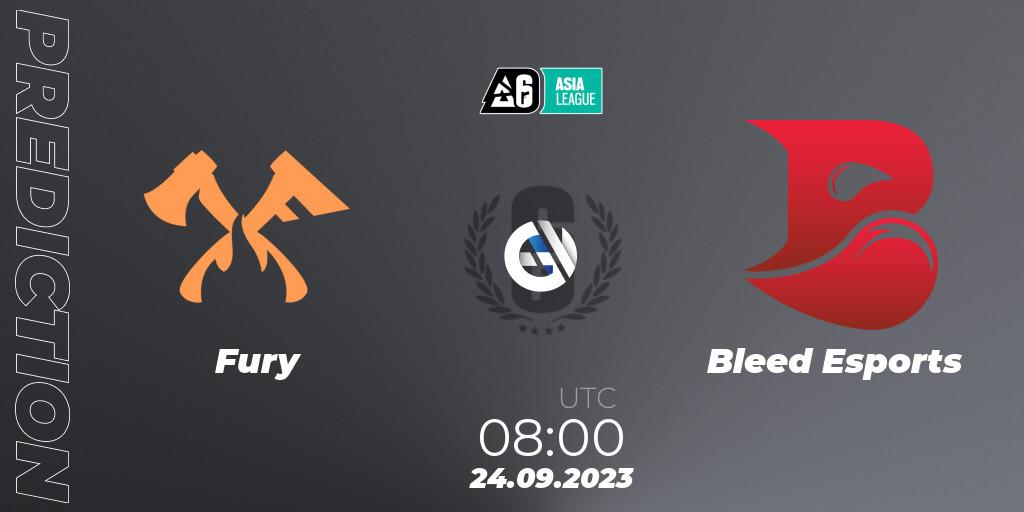 Pronósticos Fury - Bleed Esports. 24.09.23. SEA League 2023 - Stage 2 - Rainbow Six