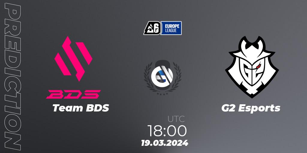 Pronósticos Team BDS - G2 Esports. 19.03.24. Europe League 2024 - Stage 1 - Rainbow Six