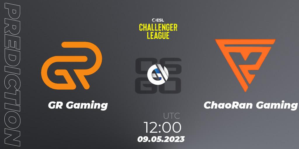 Pronósticos GR Gaming - ChaoRan Gaming. 09.05.2023 at 12:00. ESL Challenger League Season 45: Asia-Pacific - Counter-Strike (CS2)