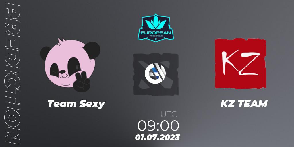 Pronósticos Team Sexy - KZ TEAM. 01.07.2023 at 15:01. European Pro League Season 10 - Dota 2