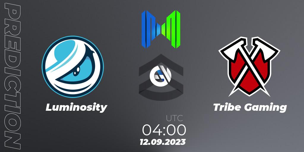 Pronósticos Luminosity - Tribe Gaming. 12.09.2023 at 04:00. Mobile Mayhem 2023 Summer: North America - Call of Duty