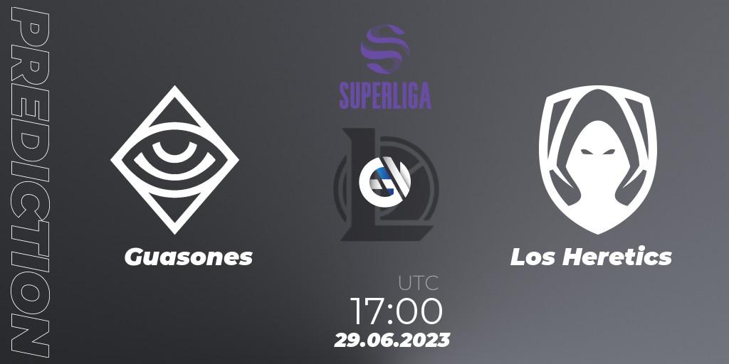 Pronósticos Guasones - Los Heretics. 04.07.2023 at 17:00. Superliga Summer 2023 - Group Stage - LoL