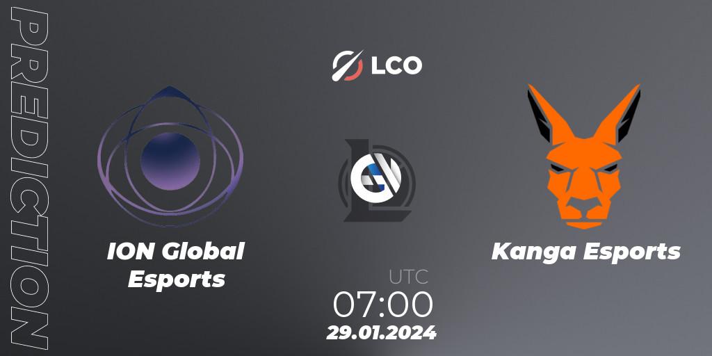 Pronósticos ION Global Esports - Kanga Esports. 29.01.24. LCO Split 1 2024 - Group Stage - LoL