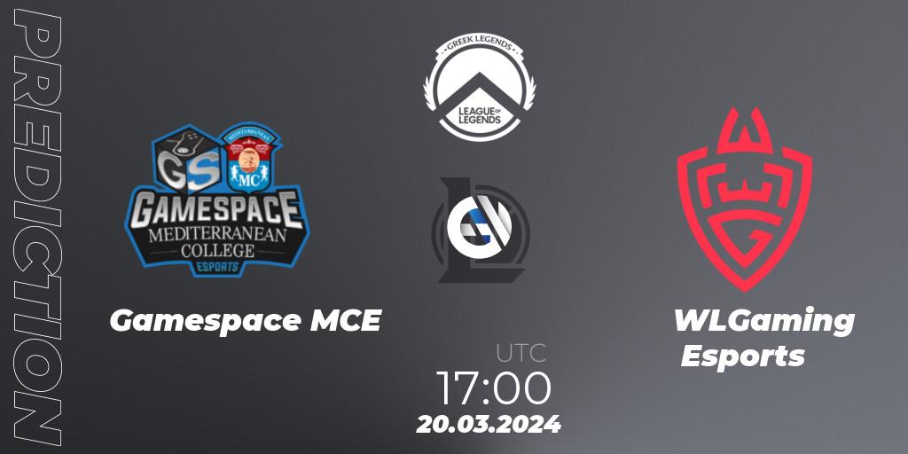 Pronósticos Gamespace MCE - WLGaming Esports. 20.03.24. GLL Spring 2024 - LoL