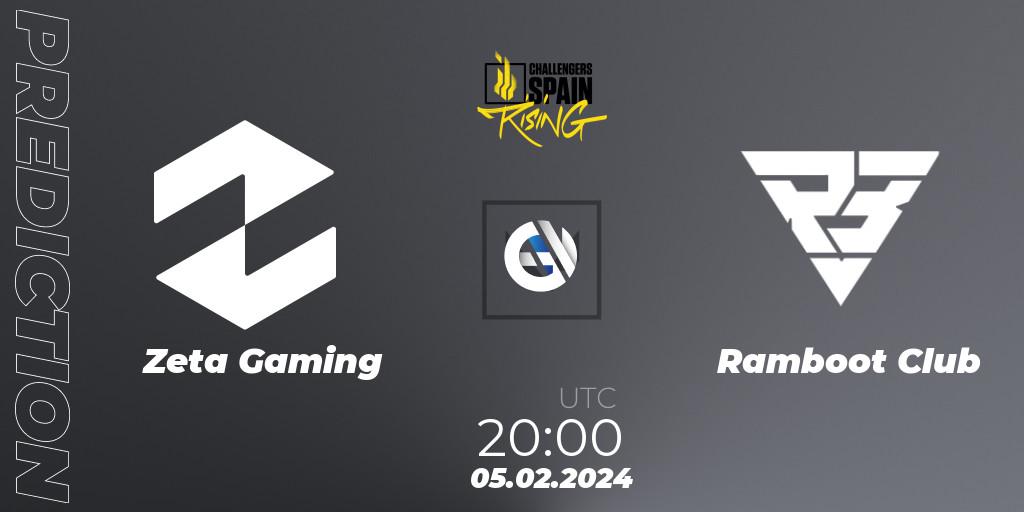 Pronósticos Zeta Gaming - Ramboot Club. 05.02.2024 at 19:10. VALORANT Challengers 2024 Spain: Rising Split 1 - VALORANT