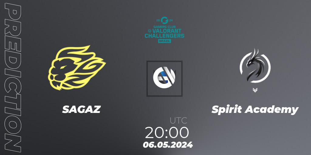 Pronósticos SAGAZ - Spirit Academy. 06.05.2024 at 20:00. VALORANT Challengers 2024 Brazil: Split 1 - Relegation - VALORANT