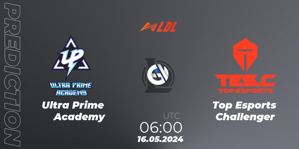 Pronósticos Ultra Prime Academy - Top Esports Challenger. 16.05.2024 at 06:00. LDL 2024 - Stage 2 - LoL