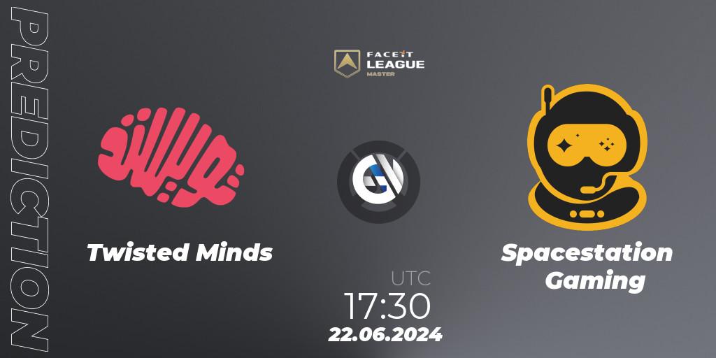Pronósticos Twisted Minds - Spacestation Gaming. 22.06.2024 at 17:30. FACEIT League Season 1 - EMEA Master Road to EWC - Overwatch