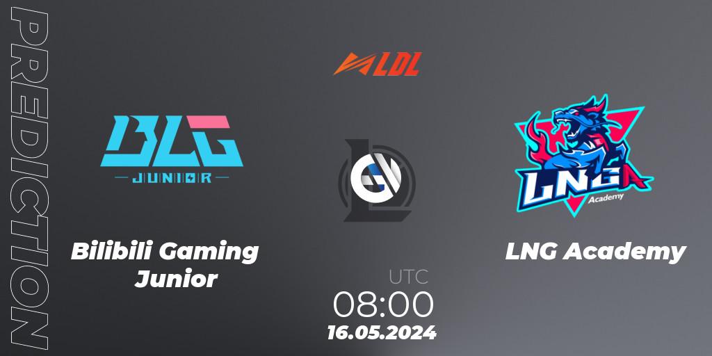Pronósticos Bilibili Gaming Junior - LNG Academy. 16.05.2024 at 08:00. LDL 2024 - Stage 2 - LoL