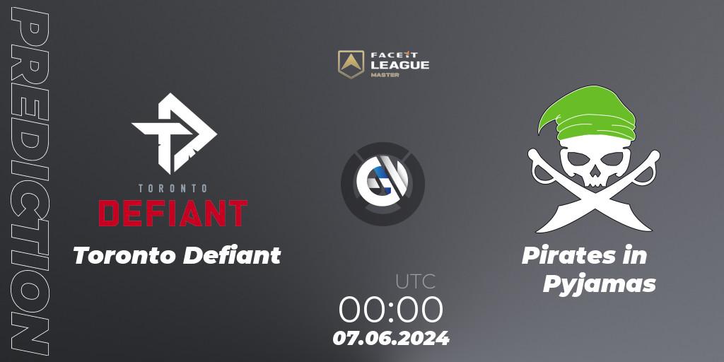 Pronósticos Toronto Defiant - Pirates in Pyjamas. 09.06.2024 at 00:00. FACEIT League Season 1 - NA Master Road to EWC - Overwatch