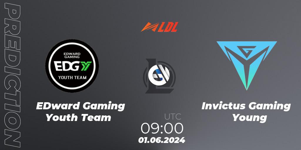 Pronósticos EDward Gaming Youth Team - Invictus Gaming Young. 01.06.2024 at 09:00. LDL 2024 - Stage 2 - LoL