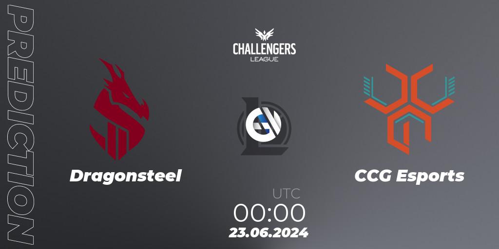 Pronósticos Dragonsteel - CCG Esports. 23.06.2024 at 00:00. NACL Summer 2024 - Group Stage - LoL