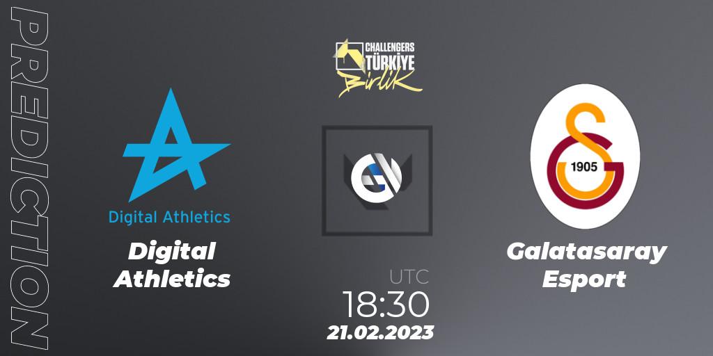 Pronósticos Digital Athletics - Galatasaray Esport. 21.02.2023 at 17:45. VALORANT Challengers 2023 Turkey: Birlik Split 1 - VALORANT