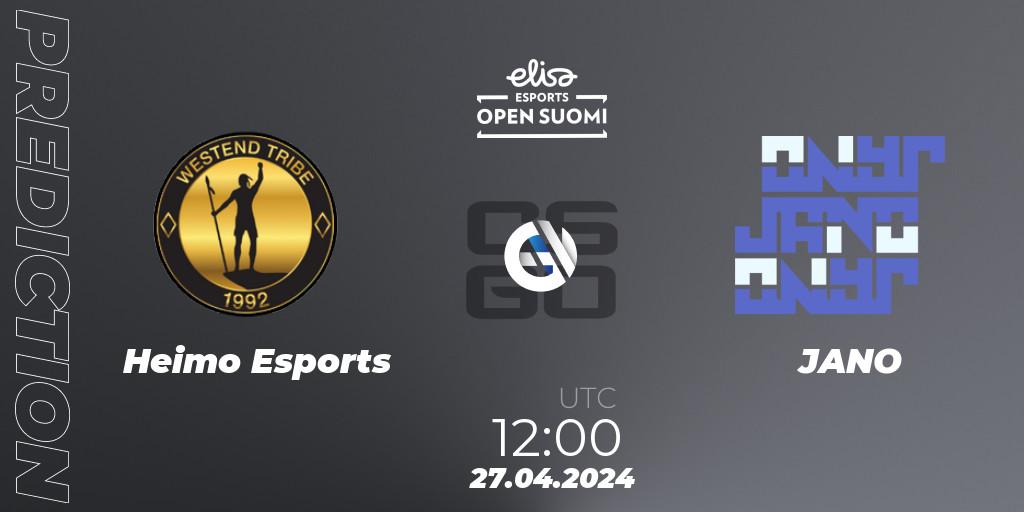 Pronósticos Heimo Esports - JANO. 27.04.24. Elisa Open Suomi Season 6 - CS2 (CS:GO)