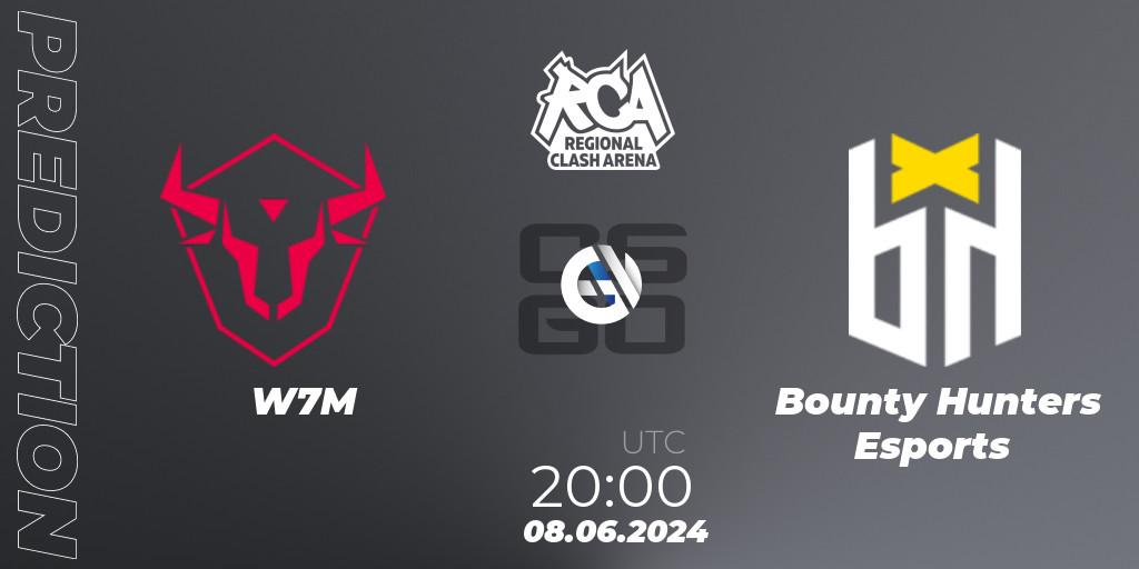 Pronósticos W7M - Bounty Hunters Esports. 08.06.2024 at 20:00. Regional Clash Arena South America - Counter-Strike (CS2)