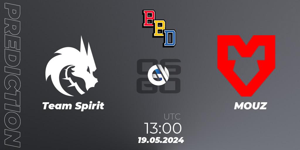 Pronósticos Team Spirit - MOUZ. 19.05.2024 at 13:00. BetBoom Dacha Belgrade 2024 - Counter-Strike (CS2)