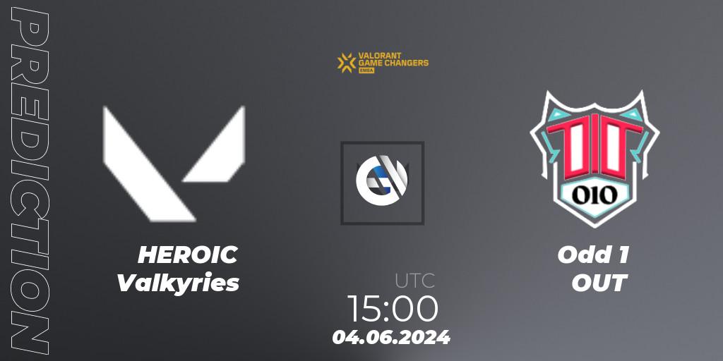 Pronósticos HEROIC Valkyries - Odd 1 OUT. 04.06.2024 at 15:00. VCT 2024: Game Changers EMEA Stage 2 - VALORANT