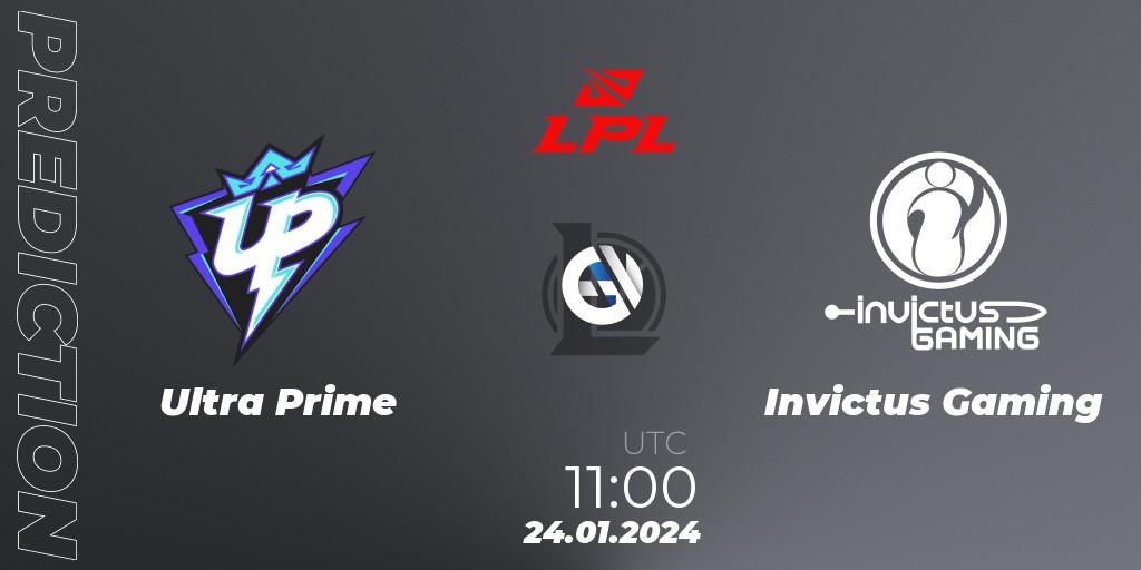 Pronósticos Ultra Prime - Invictus Gaming. 24.01.24. LPL Spring 2024 - Group Stage - LoL