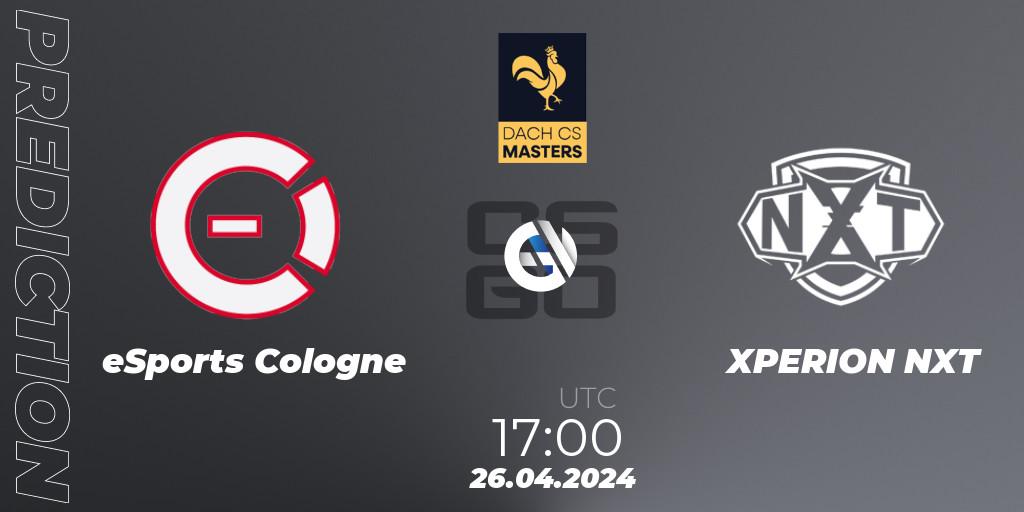Pronósticos eSports Cologne - XPERION NXT. 22.04.2024 at 18:00. DACH CS Masters Season 1: Division 2 - Counter-Strike (CS2)