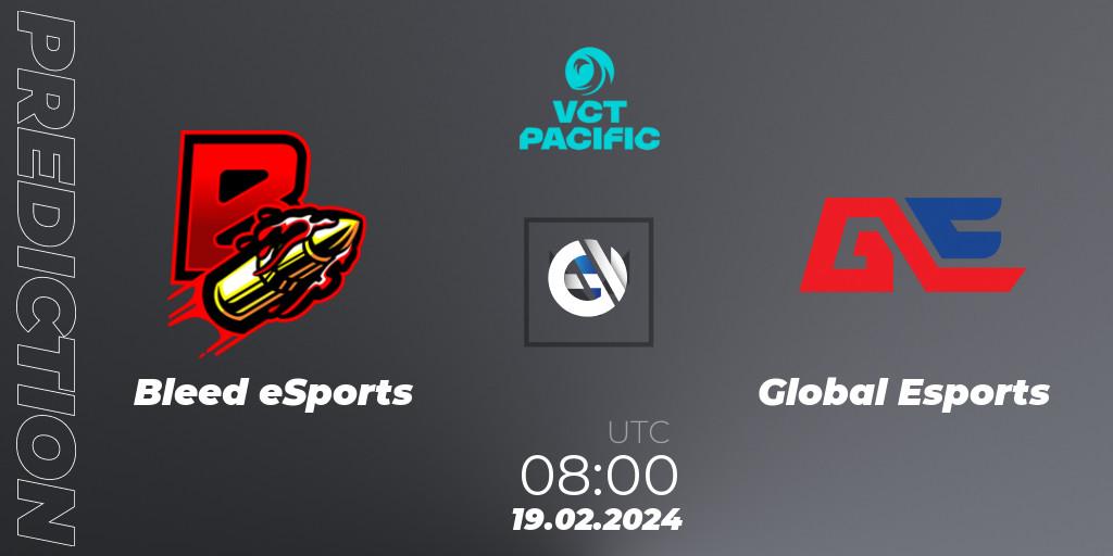Pronósticos Bleed eSports - Global Esports. 19.02.24. VCT 2024: Pacific Kickoff - VALORANT
