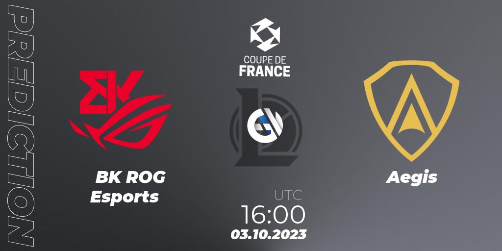Pronósticos BK ROG Esports - Aegis. 03.10.23. Coupe de France 2023 - LoL
