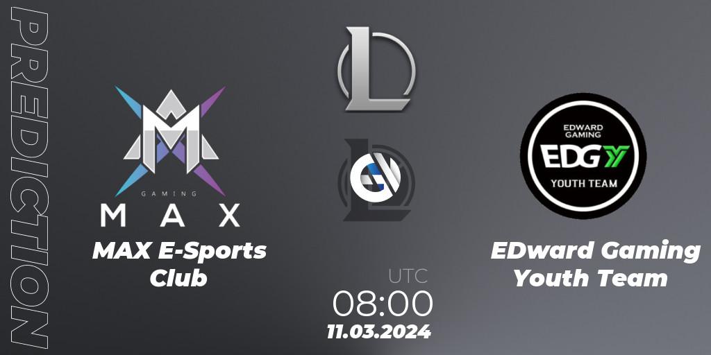 Pronósticos MAX E-Sports Club - EDward Gaming Youth Team. 11.03.24. LDL 2024 - Stage 1 - LoL