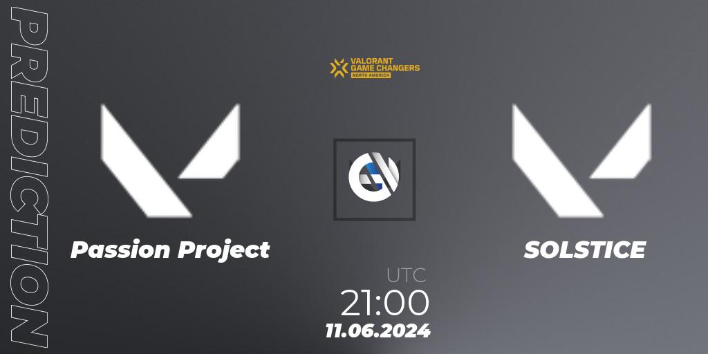 Pronósticos Passion Project - SOLSTICE. 11.06.2024 at 21:00. VCT 2024: Game Changers North America Series 2 - VALORANT