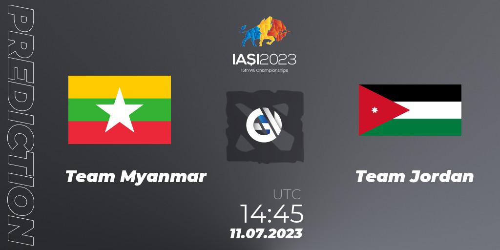 Pronósticos Team Myanmar - Team Jordan. 11.07.2023 at 14:45. Gamers8 IESF Asian Championship 2023 - Dota 2