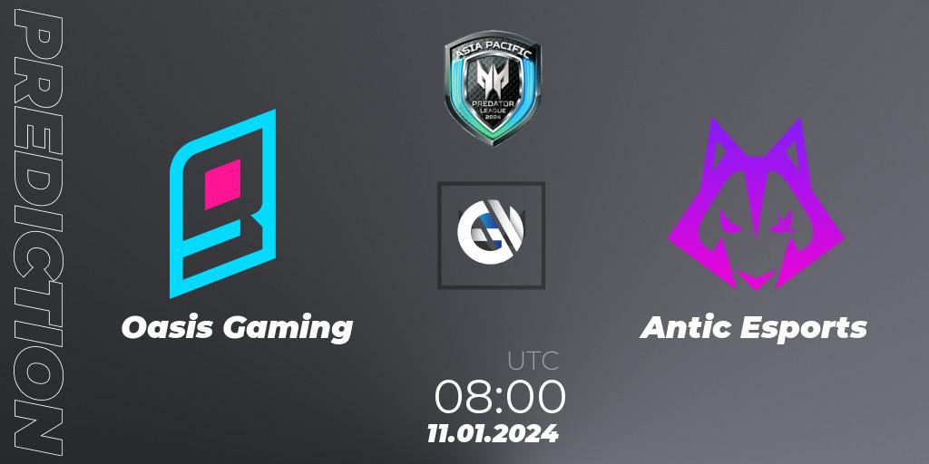 Pronósticos Oasis Gaming - Antic Esports. 11.01.2024 at 08:00. Asia Pacific Predator League 2024 - VALORANT