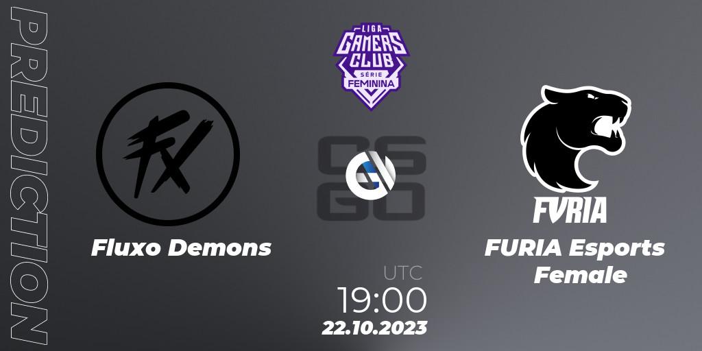 Pronósticos Fluxo Demons - FURIA Esports Female. 22.10.2023 at 19:00. Gamers Club Liga Série Feminina: Super Edition 2023 - Counter-Strike (CS2)