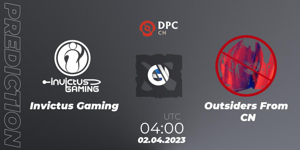 Pronósticos Invictus Gaming - Outsiders From CN. 02.04.23. DPC 2023 Tour 2: China Division I (Upper) - Dota 2