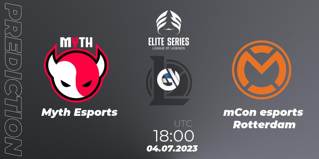 Pronósticos Myth Esports - mCon esports Rotterdam. 04.07.2023 at 18:00. Elite Series Summer 2023 - LoL